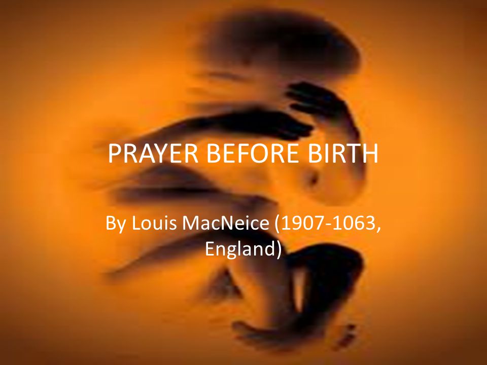 Prayer before birth